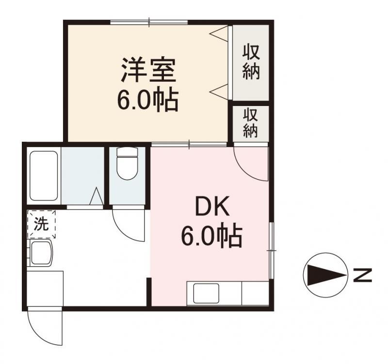 栄光マンション(1DK/3階)の間取り写真