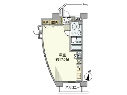 フリーディオ大崎(ワンルーム/8階)の間取り写真