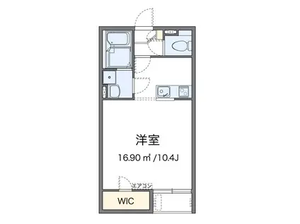 KIYOKO(1K/2階)の間取り写真