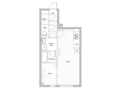 EDIT文京千石II(1LDK/1階)の間取り写真