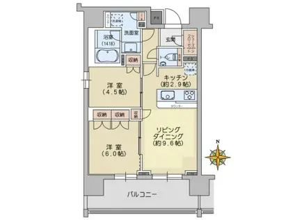 BELIST文京関口(2LDK/5階)の間取り写真