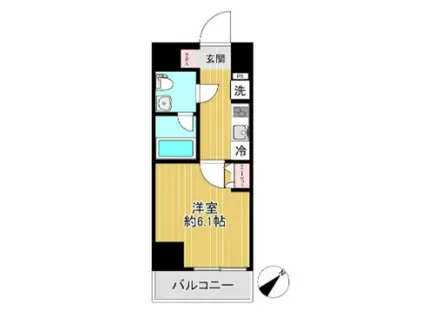 SHOKEN RESIDENCE横浜戸部II(1K/5階)の間取り写真