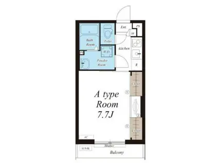 リブリ・ジュアン(1K/3階)の間取り写真