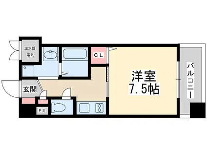 WILL DO 新大阪(1K/12階)の間取り写真