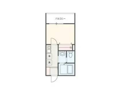 MELLAS新秋津(1K/2階)の間取り写真