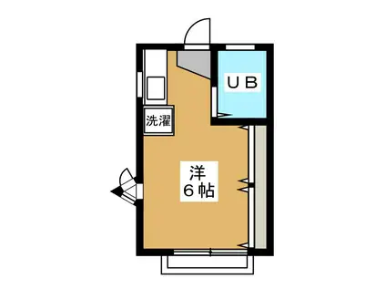 ミエールK(ワンルーム/1階)の間取り写真