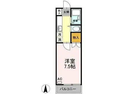 メゾン本庄(1K/2階)の間取り写真