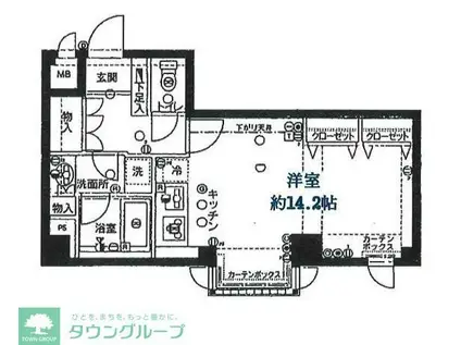ユニロイヤル赤坂(ワンルーム/1階)の間取り写真