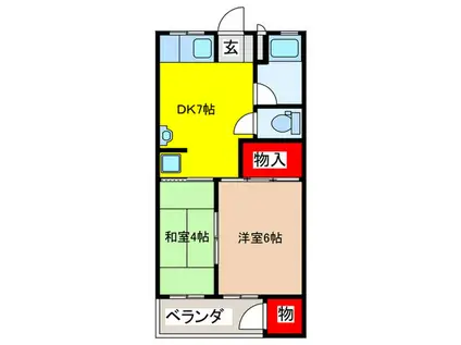 高橋マンション(2DK/1階)の間取り写真