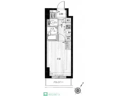 トーシンフェニックス初台弐番館(1K/8階)の間取り写真