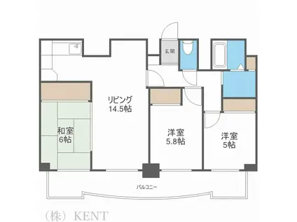 MILD発寒(3LDK/3階)の間取り写真