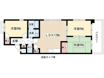 サンメゾン松井(3LDK/2階)の間取り写真