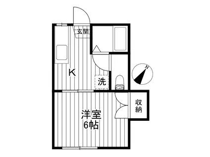 アクアコーポ(1K/1階)の間取り写真