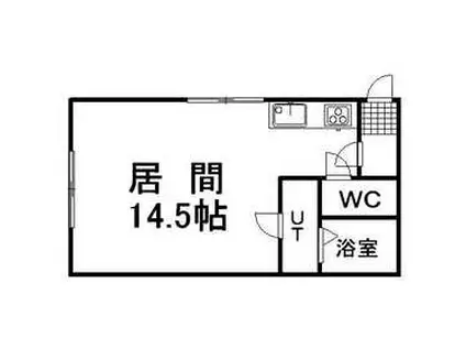 パークヒルズ(ワンルーム/1階)の間取り写真