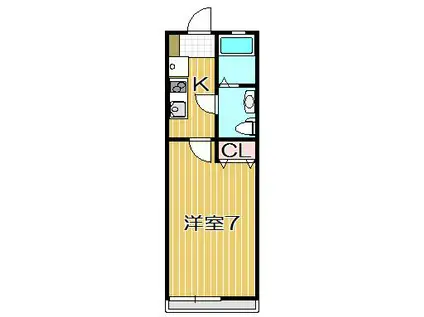 カーサ1210(1K/3階)の間取り写真