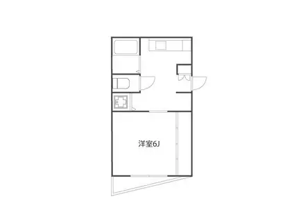 スノーハイツ(1K/2階)の間取り写真