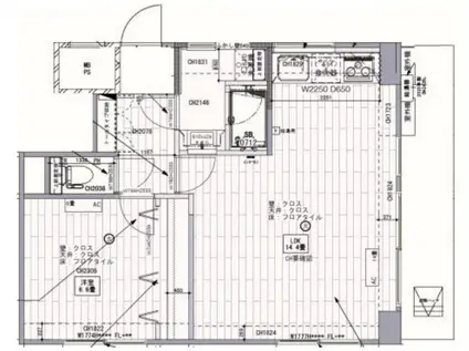 ライオンズマンション中目黒(1LDK/11階)の間取り写真