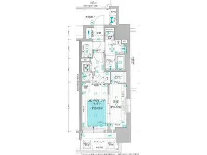 プレサンスロジェ名古屋駅前(1LDK/12階)の間取り写真