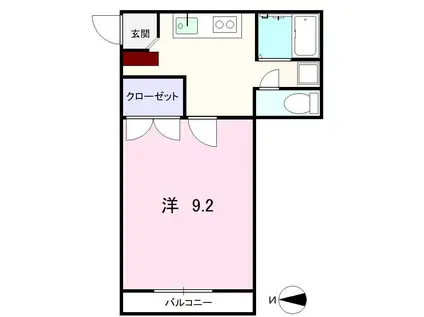 STAFE-1(1K/3階)の間取り写真