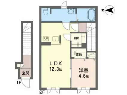 シャーメゾンプレシャス(1LDK/2階)の間取り写真