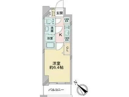 アステリ鶴舞テーセラ(1K/12階)の間取り写真