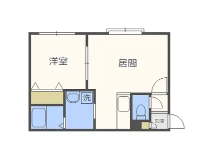 LEE SPACE 36(1LDK/2階)の間取り写真