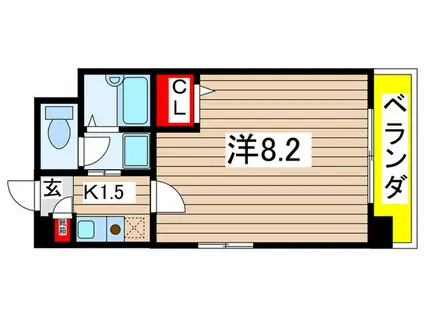 コンフォール加茂(1K/1階)の間取り写真