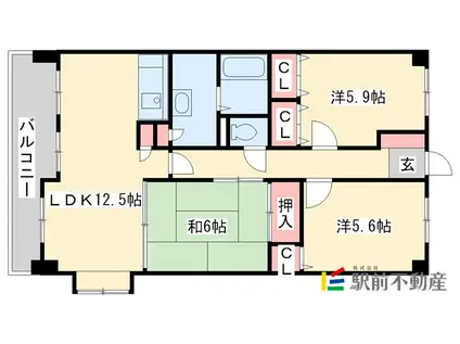 フォーレスト弐番館(3LDK/2階)の間取り写真