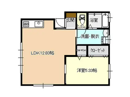 メゾンキング(1LDK/2階)の間取り写真