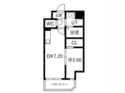 ART EBIE(1DK/9階)の間取り写真