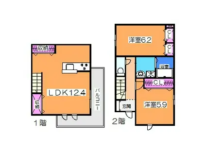 ドルフファミリア(2LDK/1階)の間取り写真