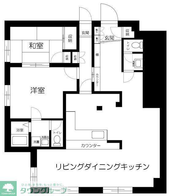ルミナス東浦和(2LDK/1階)の間取り写真