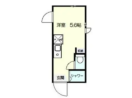 ルームズ中野B(ワンルーム/1階)の間取り写真