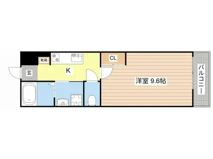 大堀町工事(1K/1階)の間取り写真