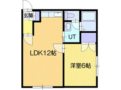 アイ・ルームリハレ(1LDK/2階)の間取り写真