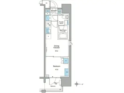 ルフォンプログレ赤羽マークス(1DK/3階)の間取り写真