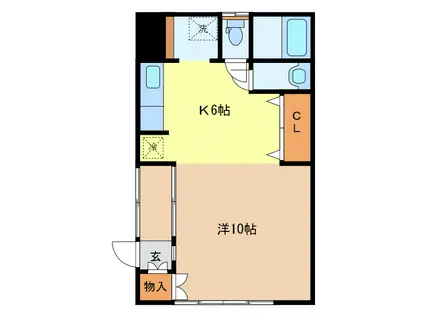 サマーハイツ(1K/1階)の間取り写真