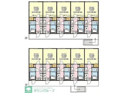 CASA二俣川(1K/1階)の間取り写真