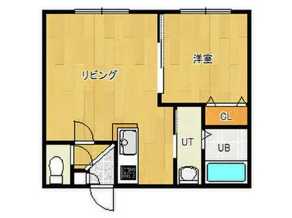 レジナス澄川(1LDK/1階)の間取り写真