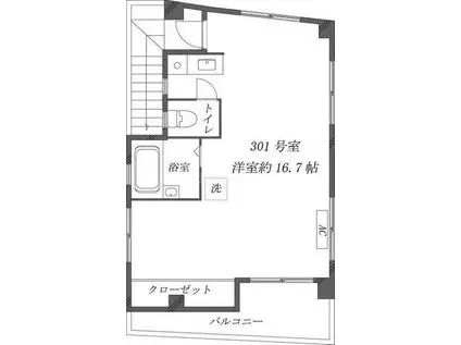 プリマメーラIII(ワンルーム/3階)の間取り写真