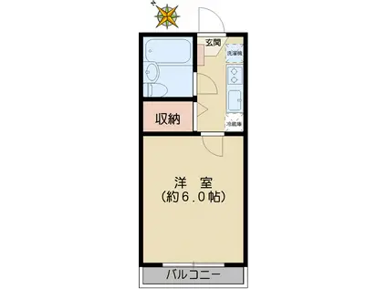 モンテヴェール本駒込(1K/1階)の間取り写真