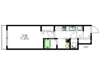 レルム杉並(1K/2階)の間取り写真