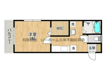 ルフラン(1K/2階)の間取り写真