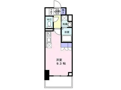 渡幸ベルメゾン五橋(ワンルーム/5階)の間取り写真