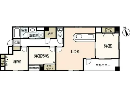 トーソク幟町ビル(3LDK/10階)の間取り写真
