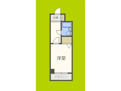 ノルデンハイム北(1K/7階)の間取り写真