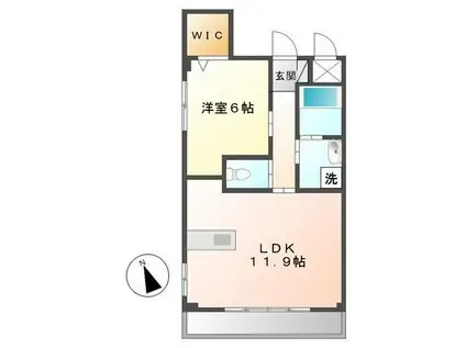 ジングレース(1LDK/3階)の間取り写真