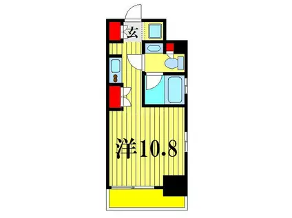 パークアクシス市川(ワンルーム/8階)の間取り写真