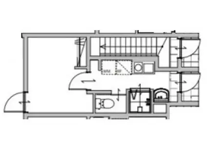 OPEN RISE府中小柳町I(1K/1階)の間取り写真