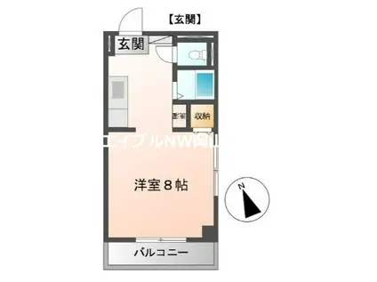 めぞんリベルテI(ワンルーム/3階)の間取り写真